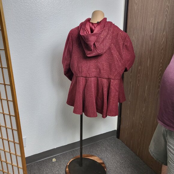 Game of Thrones House of the Dragon red and gold sparkly ladies wool coat size 1 - Picture 3 of 8